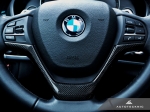 Накладка на руль BMW X5 F15, X6 F16, КРОМЕ M-Sport карбон Autotecknic BM-0194