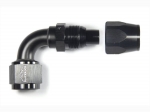 - 10 AN (10AN AN10) фитинг 90°, 20 серия Cutter Style, BLACKROCK LAB ЧЁРНЫЙ, A10-090-2BK