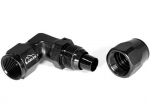 - 10 AN (10AN AN10) фитинг 90°, кованый, BLACKROCK LAB ЧЁРНЫЙ A10-090-6BK