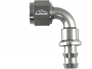- 12 AN (12AN AN12) фитинг 90 градусов PUSH FIT серия BLACKROCK LAB P12-090-7Ti ― MaxiSport Tuning
