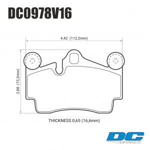 Колодки тормозные DC0978V16 DC brakes 