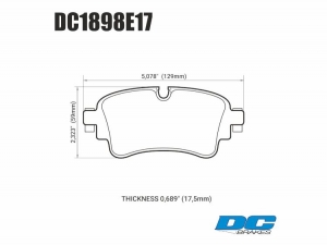 Колодки тормозные DC1898P17 DC brakes Street STR.S+, задн A4 B9; A5 F53; Q5 FYB; Q7 4MB; TOUAREG CR7 ― MaxiSport Tuning