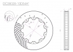 Ротор тормозного диска 380*28mm, DC Brakes DC38028-10D54AL, D крепеж, лев. (Brembo, JBT)