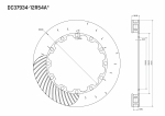 Ротор тормозного диска 379*34mm, DC Brakes DC37934-12R54AL, левый