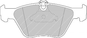 FERODO FCP1073H DS2500 Колодки перед для BMW M3 E46 330 / M5 E39 520/523/528/530/535 / X3 E83
