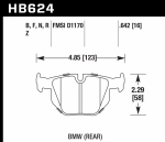 КОМПЛЕКТ ЗАДНИЙ. BMW E90 325i; Тормозные диски HAWK + колодки 5.0; HKC4504.624B