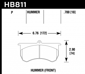 Колодки тормозные HB811P.700 HAWK Super Duty