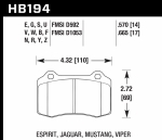 КОМПЛЕКТ ЗАДНИЙ. JEEP Grand Cherokee SRT8 11-> ; Тормозные диски HAWK + колодки 5.0; HKC4202.194B