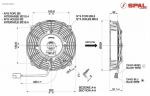 Вентилятор втягивающий (за радиатором) 7,5" (190mm) 620 м3/ч SPAL VA14-AP7/C-34A