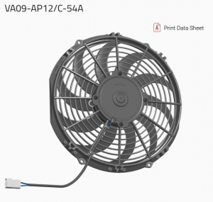 Вентилятор втягивающий (за радиатором) 11" (280mm) 1430 м3/ч SPAL VA09-AP12/C-54A ― MaxiSport Tuning