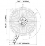 Вентилятор втягивающий (за радиатором) 13" (330mm) 3012 м3/ч SPAL VA13-AP70/LL-63A