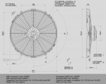 Вентилятор втягивающий (за радиатором) 16" (385mm) 3250 м3/ч SPAL VA18-AP70/LL-86A