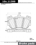 Колодки тормозные 100.11300 StopTech Semi-Met перед AUDI RS5, Porsche Cayenne 380mm