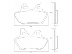 Колодки тормозные AGPA215ST Accossato Sintered Metallic, HARLEY DAVIDSON