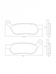 Колодки тормозные AGPP213ST Accossato Sintered Metallic, HARLEY DAVIDSON