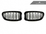 Решетка радиатора BMW F10 черная, глянец Autotecknic BM-0067-DS-GB