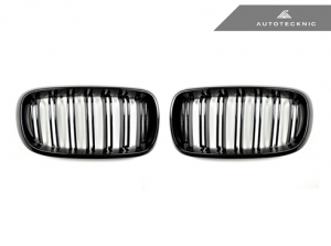 Решетка радиатора BMW F15 X15; F16 X6 черная, глянец Autotecknic BM-0174-DS-GB ― MaxiSport Tuning