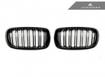 Решетка радиатора BMW F15 X15; F16 X6 черная, глянец Autotecknic BM-0174-DS-GB