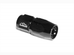 - 6 AN (6AN AN6) фитинг прямой, 20 серия Cutter Style, BLACKROCK LAB ЧЁРНЫЙ, A06-001-2BK