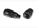 - 6 AN (6AN AN6) фитинг прямой, 20 серия Cutter Style, BLACKROCK LAB ЧЁРНЫЙ, A06-001-2BK