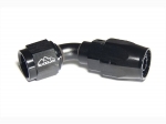 - 6 AN (6AN AN6) фитинг 45°, 20 серия Cutter Style, BLACKROCK LAB ЧЁРНЫЙ, A06-045-2BK
