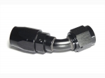 - 6 AN (6AN AN6) фитинг 45°, 20 серия Cutter Style, BLACKROCK LAB ЧЁРНЫЙ, A06-045-2BK