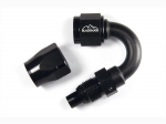 - 6 AN (6AN AN6) фитинг 150°, 20 серия Cutter Style, BLACKROCK LAB ЧЁРНЫЙ, A06-150-2BK
