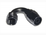- 6 AN (6AN AN6) фитинг 150°, 20 серия Cutter Style, BLACKROCK LAB ЧЁРНЫЙ, A06-150-2BK