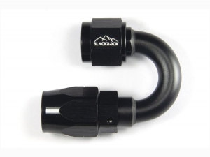- 6 AN (6AN AN6) фитинг 180°, 20 серия Cutter Style, BLACKROCK LAB ЧЁРНЫЙ, A06-180-2BK ― MaxiSport Tuning