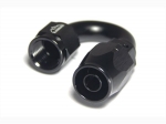 - 6 AN (6AN AN6) фитинг 180°, 20 серия Cutter Style, BLACKROCK LAB ЧЁРНЫЙ, A06-180-2BK