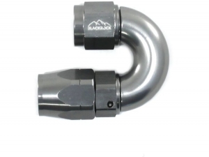 - 6 AN (6AN AN6) фитинг 180°, Full Flow серия BLACKROCK LAB A06-180-3Ti ― MaxiSport Tuning