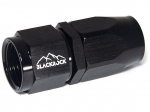 - 8 AN (8AN AN8) фитинг прямой 20 серия Cutter Style, BLACKROCK LAB ЧЁРНЫЙ, A08-001-2BK