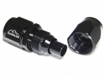 - 8 AN (8AN AN8) фитинг прямой 20 серия Cutter Style, BLACKROCK LAB ЧЁРНЫЙ, A08-001-2BK