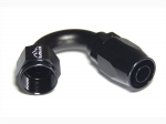 - 8 AN (8AN AN8) фитинг 150°, 20 серия Cutter Style, BLACKROCK LAB ЧЁРНЫЙ, A08-150-2BK