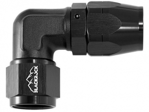 - 10 AN (10AN AN10) фитинг 90°, кованый, BLACKROCK LAB ЧЁРНЫЙ A10-090-6BK ― MaxiSport Tuning