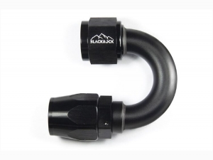 - 10 AN (10AN AN10) фитинг 180°, 20 серия Cutter Style, BLACKROCK LAB ЧЁРНЫЙ, A10-180-2BK ― MaxiSport Tuning