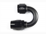 - 10 AN (10AN AN10) фитинг 180°, 20 серия Cutter Style, BLACKROCK LAB ЧЁРНЫЙ, A10-180-2BK
