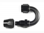 - 10 AN (10AN AN10) фитинг 180°, 20 серия Cutter Style, BLACKROCK LAB ЧЁРНЫЙ, A10-180-2BK