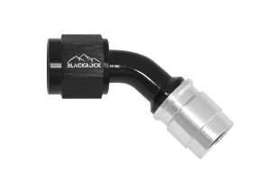 - 6 AN (6AN AN6) фитинг 45°, под опрессовку, под PTFE шланг, BLACKROCK LAB ЧЁРНЫЙ, C06-045-8BK ― MaxiSport Tuning