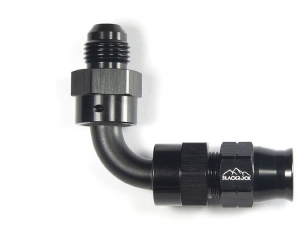 Фитинг AN-06, 90°, "папа" Hardline, алюминий, BLACKROCK LAB H06-090-MABK ― MaxiSport Tuning