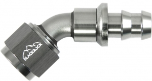 - 8 AN (8AN AN8) фитинг 45 градусов, PUSH FIT серия BLACKROCK LAB P08-045-7Ti ― MaxiSport Tuning