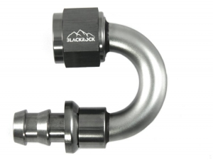 - 10 AN (10AN AN10) фитинг 180 градусов, PUSH FIT серия BLACKROCK LAB P10-180-7Ti ― MaxiSport Tuning