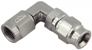Фитинг мама AN-03 3/8X24 под прямой конус, 90° вращающийся D-03 алюминий T03-090-6Ti, BLACKROCK LAB ― MaxiSport Tuning