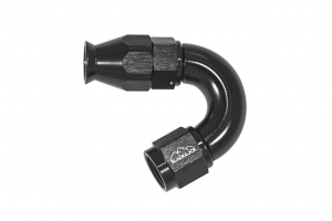 - 4 AN (4AN AN4) фитинг 150° D-04 Full Flow BLACKROCK LAB T04-150-3BK под тефлоноый шланг ― MaxiSport Tuning