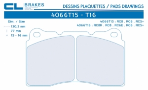 Колодки тормозные 4066T16RC6 CL-Brakes RC6 передние MMC Lancer Evo V-X / SUBARU WRX STI / MEGAN RS ― MaxiSport Tuning