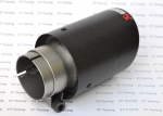 Насадка на глушитель, дизайн AKRAPOVIC карбон, D посадочный 51 мм / D наруж 90 мм AC15190