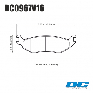 Колодки тормозные DC0967V15 DC Brakes Street STR.S, задн. DODGE RAM 1500, DURANGO