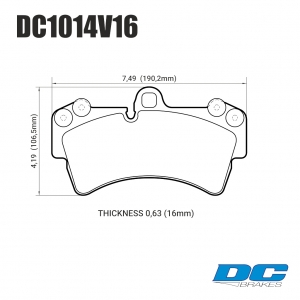 Колодки тормозные DC1014V16 DC brakes STR.S, перед PORSCHE Cayenne (955) / Audi Q7 / VW Touareg ― MaxiSport Tuning