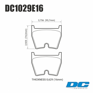 Колодки тормозные DC1029E16 DC Brakes RT.2 AUDI RS4, RS6, Brembo G (комплект 8 шт) JBT FB8P ― MaxiSport Tuning