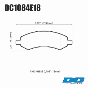 Колодки тормозные DC1084E18 DC Brakes RT.2, перед DODGE RAM 1500, DURANGO ― MaxiSport Tuning